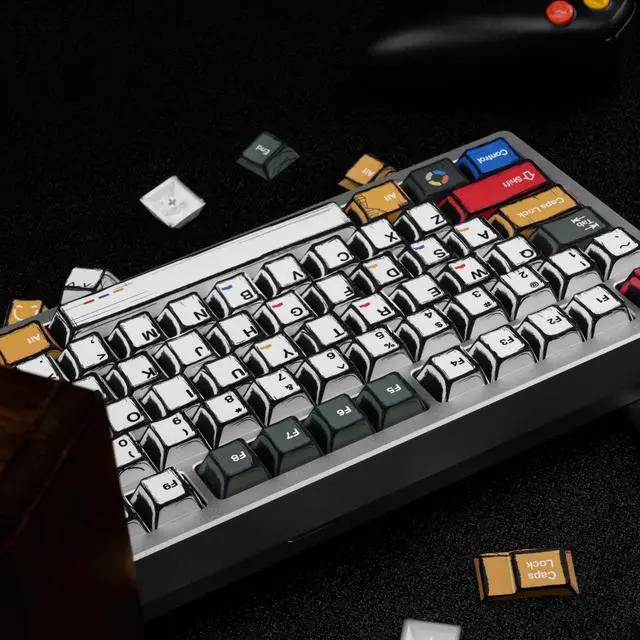 Alt view image 3 of 5 - GEKUCAP Mixed Light Manga Themed Keycaps 136 Keys, Cherry Profile PBT Custom Key Caps Set, Dye Sublimation Keyboard Keycaps for Cherry Gateron MX Switches Mechanical Keyboard