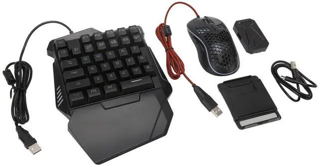 Main image of One Handed Mechanical Keyboard, High Sensitivity RGB Wired USB Low Noise Keyboard Converter Set for Mobile Game