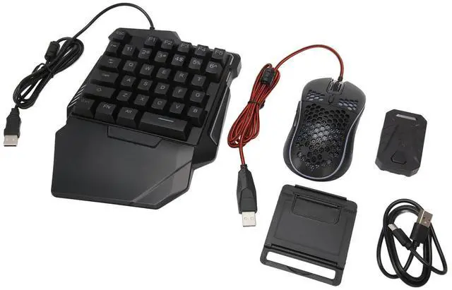Alt view image 5 of 5 - One Handed Mechanical Keyboard, High Sensitivity RGB Wired USB Low Noise Keyboard Converter Set for Mobile Game