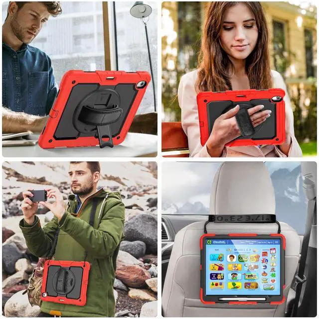 Alt view image 5 of 5 - Herize Case for iPad Air 13 Inch Case M3/M2 (2025/2024) for Kids Boys Girls with Screen Protector | Hybrid Shockproof Rugged Drop Protection Cover with Stand Hand Grip Shoulder Strap