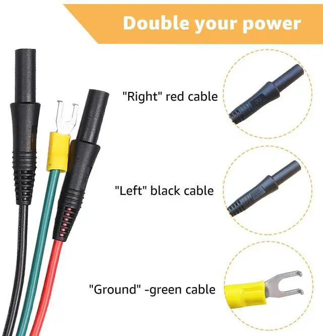 Alt view image 2 of 5 - Hodeoo Generator Parallel Cables for Honda EU1000i,EU2000i, EU2000i Companion, EU2200i, EU3000i Handi Power Equipment Cables - Replaces 08E93-HPK123HI