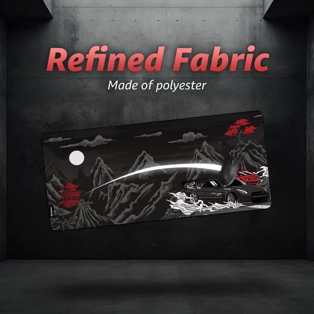 Alt view image 3 of 5 - Hystar® Extended Gaming Mouse Pad | XXL 36" x 16" | 5mm Thick, Waterproof Surface, Smooth Polyester Fabric, and Natural Rubber Base | Drift