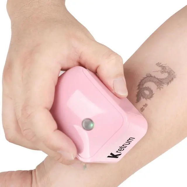 Alt view image 2 of 5 - Kretrum Mini Portable Handheld Temporary Tattoo Printer for iOS & Android APP Label Qrcode Barcode Printer (Pink)