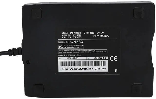 Alt view image 5 of 5 - Leapiture Floppy Disk Drive, 3.5 Inch USB Floppy Disk Drive External Floppy Disk Reader Portable 1.44MB FDD for Laptops Desktops