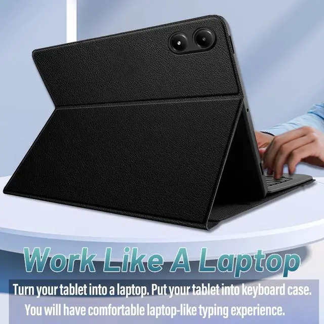 Alt view image 4 of 5 - LDSOYIA Touchpad Keyboard Case for Xiaomi Redmi Pad Pro 12.1 Inch 2024, 7 Colors Backlight Wireless Trackpad Keyboard PU Folio Stand Cover Case with Pen Holder for 12.1" Redmi Pad Pro 2024