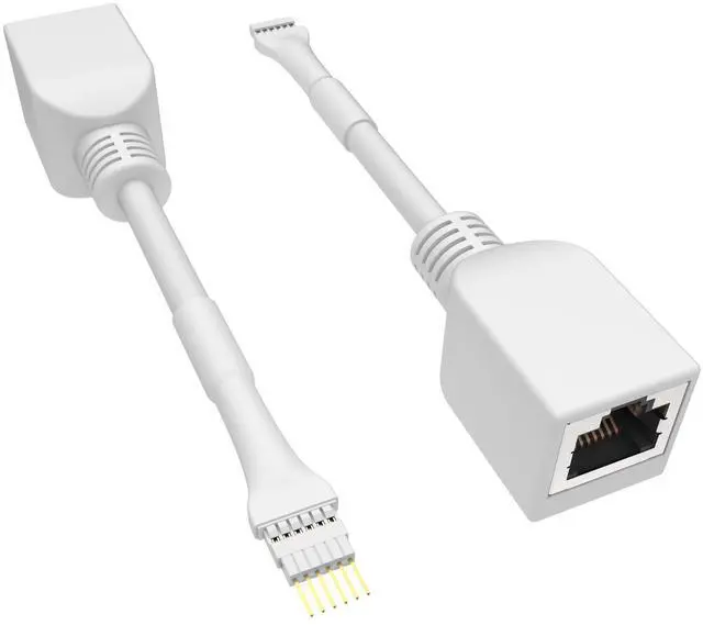 Alt view image 5 of 5 - Litcessory RJ45 to 6-Pin Ethernet Cable Adapter for Philips Hue/Solo Lightstrip (4 Pack - Two Pairs, White - MICRO 6-PIN V4 / Solo Lightstrip)