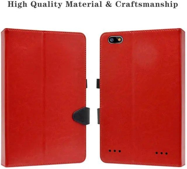 Alt view image 4 of 5 - LiuShan Detachable Keyboard Standing PU Leather Cover Case for 8" Sunshine T1 Elite/Foxx T8/Qlink Scepter 8/Sky Devices Elite OctaX/T8 Plus/Xmobile X8/Hyundai Hytab Plus 8WB1,Red