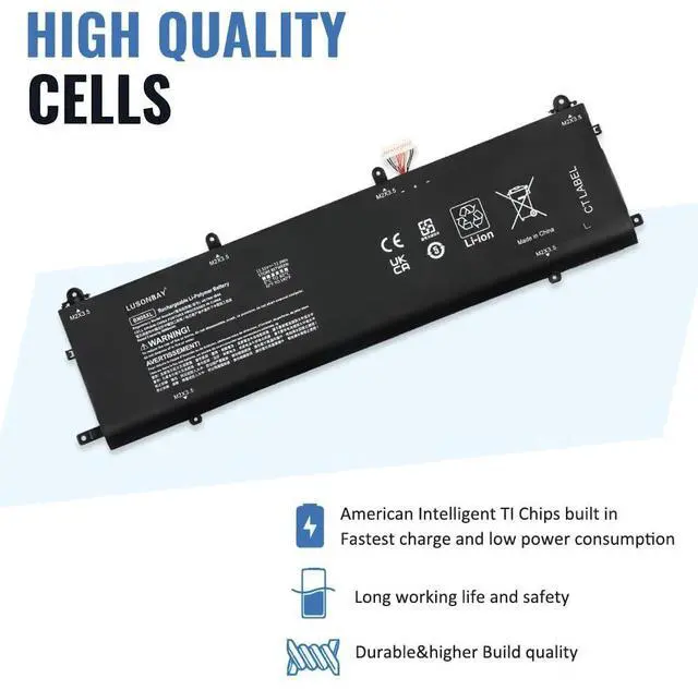 Alt view image 2 of 5 - LUSONBAY BN06XL Laptop Battery for HP Spectre X360 15-EB000 15T-EB000 15t-eb100 15-EB0XXX 15-EB0025TX 15-EB0035TX 15-EB0053TX 15-eb0043dx 15-eb1043dx BN06072XL L68235-1C1 TPN-Q226 L68299-005