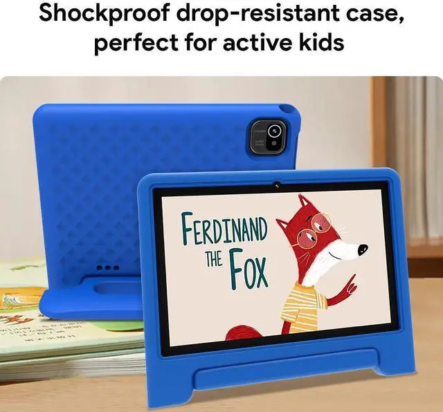 Alt view image 5 of 5 - Maxsignage 10" Kids Tablet, Android 13, 32GB (Expandable to 128GB), Quad-core, WiFi 6, Bth 5.0, Pre-Installed Parental Controls, Kids Space & Family Link (K109A-B, Blue, 32GB)