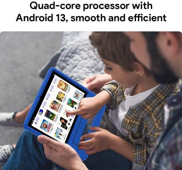 Alt view image 4 of 5 - Maxsignage 10" Kids Tablet, Android 13, 32GB (Expandable to 128GB), Quad-core, WiFi 6, Bth 5.0, Pre-Installed Parental Controls, Kids Space & Family Link (K109A-B, Blue, 32GB)