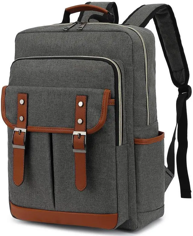 Main image of NEOREAL Vintage Laptop Backpack for Travel, College, Fashion Casual Teacher Backpack for Women Men Fits 15.6Inch Notebook