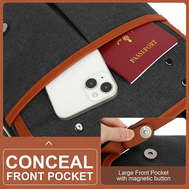 Alt view image 4 of 5 - NEOREAL Vintage Laptop Backpack for Travel, College, Fashion Casual Teacher Backpack for Women Men Fits 15.6Inch Notebook