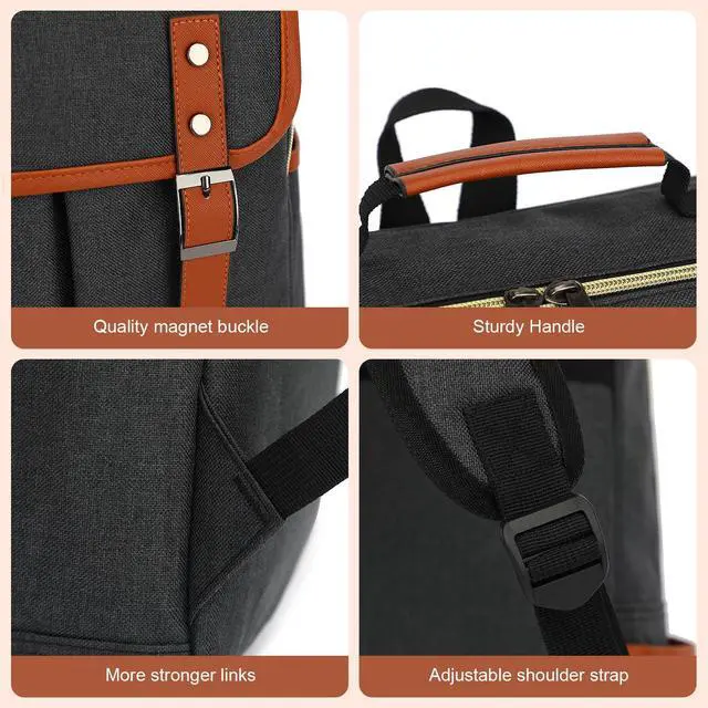 Alt view image 5 of 5 - NEOREAL Vintage Laptop Backpack for Travel, College, Fashion Casual Teacher Backpack for Women Men Fits 15.6Inch Notebook