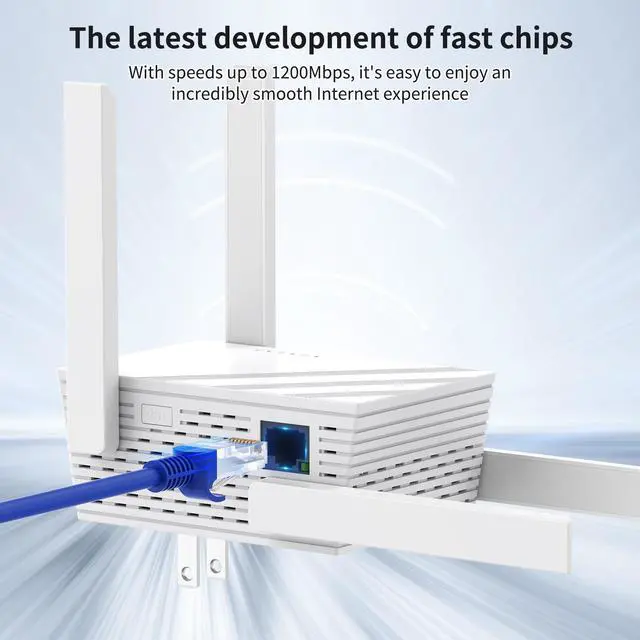 Alt view image 5 of 5 - 2024 WiFi Extender Internet Booster, WiFi Extender Signal Booster 5GHz/2.4GHz, 1200Mbps WiFi Range Extender, WiFi Extender with Ethernet Port.