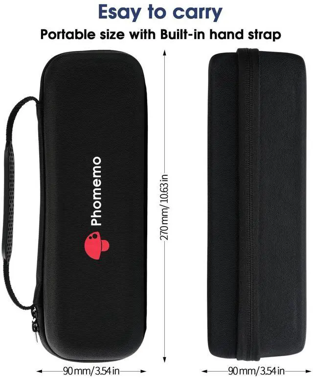 Alt view image 5 of 5 - Phomemo M834 Portable Printer & 1 Black Carrying Storage Box, Wireless Bluetooth Thermal Printer, Compatible with iOS, Android & PC, Inkless Mobile Printer for Travel, Office, School