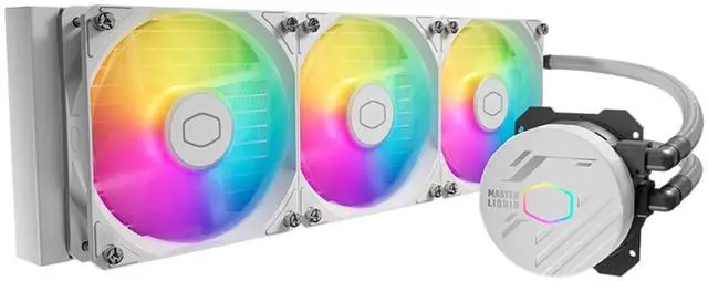 Main image of MasterLiquid 360L Core 360mm AIO White Edition Liquid Cooler, Gen S Coldplate Pump, 3 * 120mm ARGB&PWM Fans, 360mm Radiator for AMD Ryzen AM5/AM4/AM3, Intel LGA1700/1200/115X?-