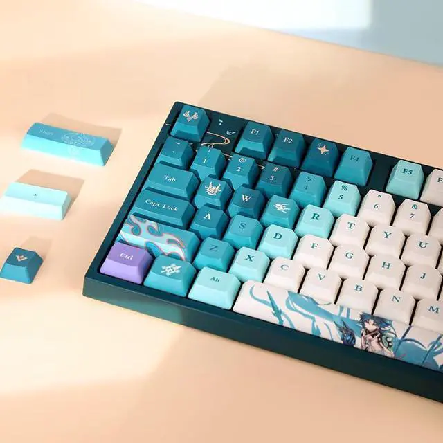 Alt view image 4 of 5 - GENSHIN IMPACT "Vigilant Yaksha Xiao Mechanical Keyboard 108 Keys - Grass Green Capacitive Switch V2