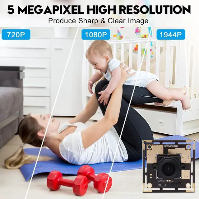 Alt view image 2 of 5 - SVPRO 170 Degree Wide Angle 5 Megapixel Fisheye Lens USB Webcam Camera Module for Portable Video System