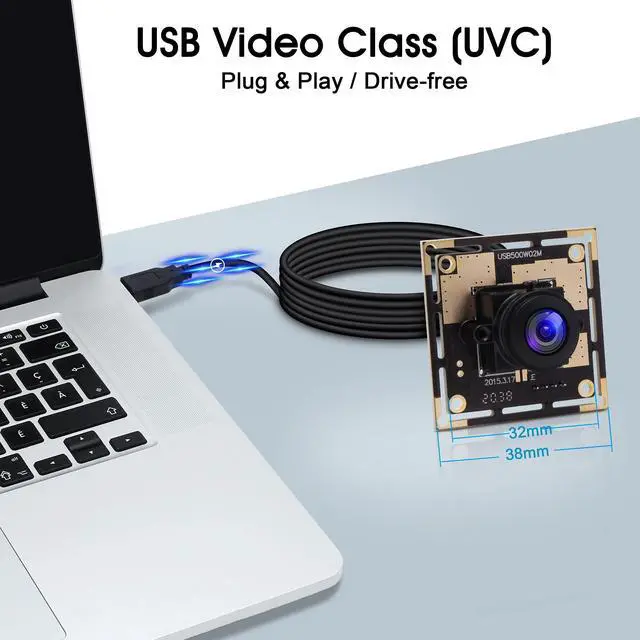 Alt view image 5 of 5 - SVPRO 170 Degree Wide Angle 5 Megapixel Fisheye Lens USB Webcam Camera Module for Portable Video System