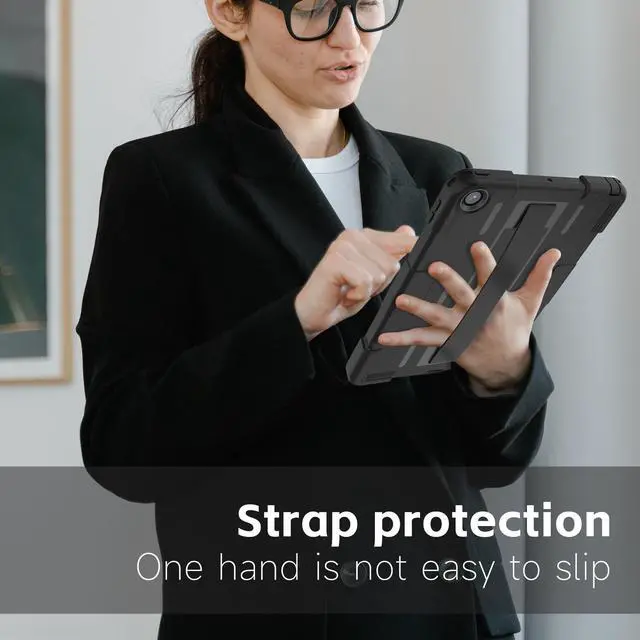 Alt view image 4 of 5 - Designed for iPad 9th/ 8th/ 7th Generation 10.2 inch Waterproof Case,IP68 Waterproof, Full Body Rugged Shockproof Dustproof Protective with Screen Protector&Stand&Hand Strap