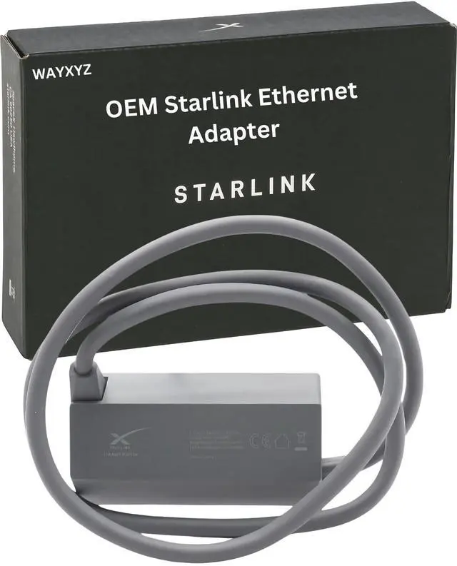 Main image of [OEM] Starlink Ethernet Adapter for Starlink Gen 2 - Ethernet Adapter Gen 2 - Up to 1 Gbps, Third-Party Router Integration