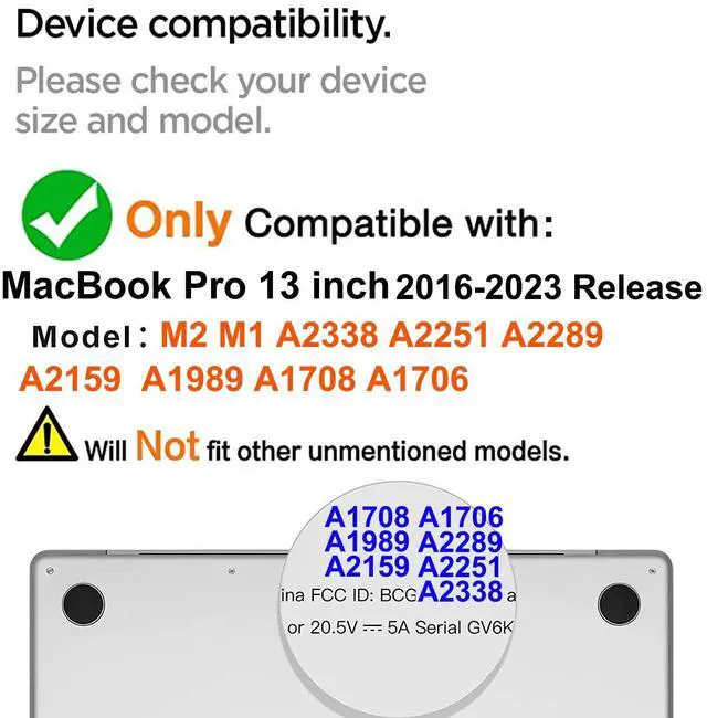 Alt view image 2 of 4 - Teazgopx Bling Rhinestone Case Compatible with MacBook Pro 13 inch (M2 2022 2021),2016-2020 Release A2338 M1 A2289 A2251 A2159 A1989 A1706 A1708,Sparkle Diamond Fashion Luxury Shiny Crystal Hard Shell