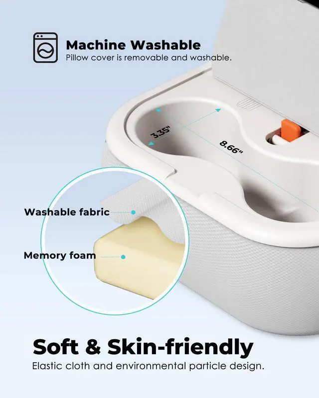 Alt view image 4 of 5 - Viozon Tablet Stand Pillow, Compatible with 4-13" Phone/Tablet, iPad, iPhone, Samsung,Kindle,Google, Magnetic Phone Stand for Desk, Kindle Pillow Stand for Bed with Cozy Fabric,and Two Cup Size Bowl.W