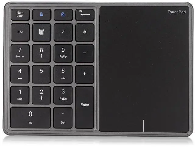 Main image of Yoidesu 22 Keys Numeric Keypad with Touchpad, 5.0/2.4G Touch Pad Number Pad, Type C Portable Numpad Financial Accounting with USB Receiver for Laptop