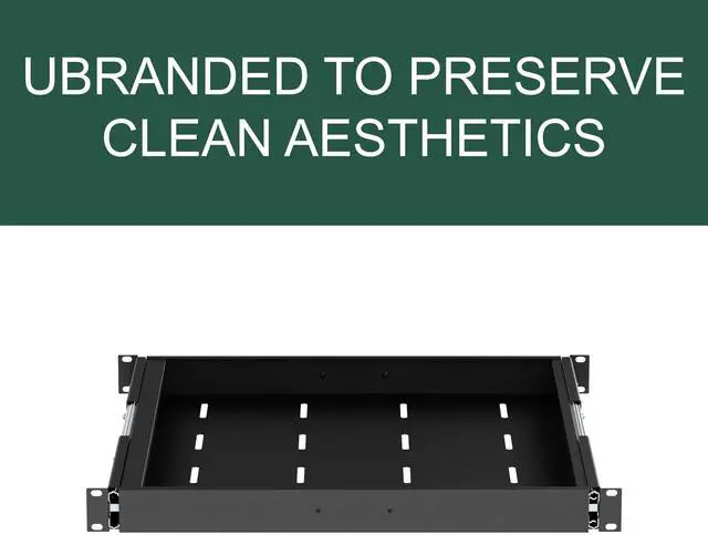 Alt view image 4 of 5 - ynVISION.DESIGN 1U Server Rack Mountable Slide Out Shelf with Handle | Extends from 20" to 35"