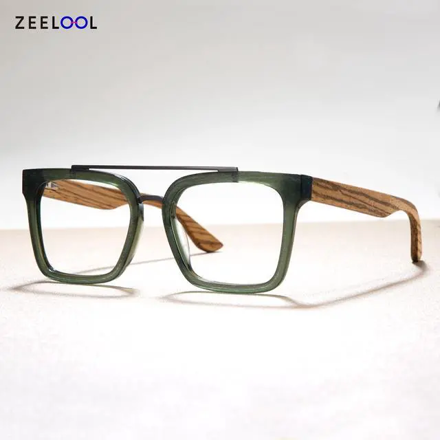 Alt view image 2 of 5 - Zeelool Aviator Blue Light Blocking Glasses for Men, Retro Glasses Computer Eyeglasses with Anti UV, Eyestrain and Glare Lens ZJGX642196-03B
