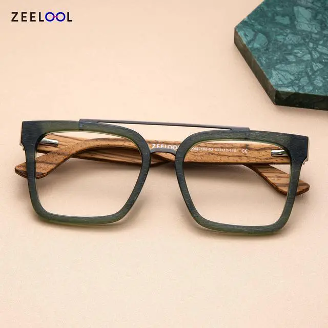 Alt view image 3 of 5 - Zeelool Aviator Blue Light Blocking Glasses for Men, Retro Glasses Computer Eyeglasses with Anti UV, Eyestrain and Glare Lens ZJGX642196-03B