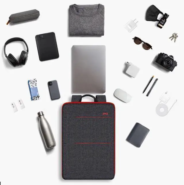 Alt view image 5 of 5 - ZINZ Slim & Expandable Laptop Backpack 15 15.6 16 Inch Sleeve with USB Port, Spill-Resistant Notebooks Bag Case for Most 14-16 Inch MacBooks Surface-Books Dell HP Lenovo Asus Computers,B01RD01