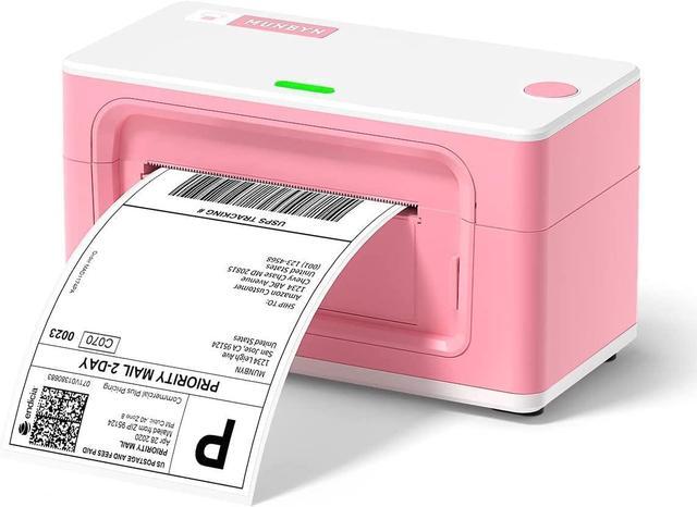 Alt view image 2 of 5 - MUNBYN RealWriter 941 4x6 Thermal Label Printer, Pink, 72 ppm, 66 lb Scale, No Bpa/Bps, Accurate Measurement, Pack of 500 Labels