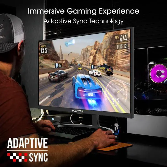 Alt view image 2 of 5 - Sceptre IPS 27 Inch 2K 2560 x 1440p QHD 75Hz DisplayPort HDMI 99% sRGB Build-in Speakers Machine Black (E275W-QPT)