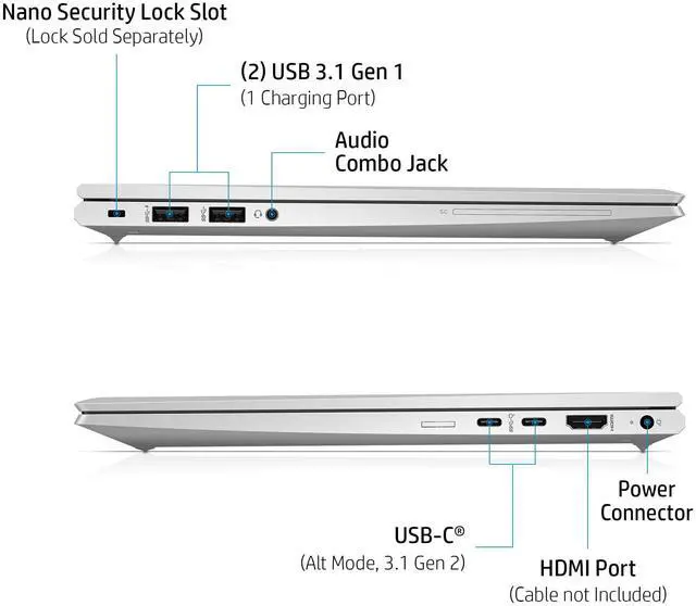 Alt view image 5 of 5 - HP EliteBook 845 Business Laptop (14" FHD, AMD Ryzen 5 PRO 5650U, 32GB RAM, 1TB SSD, > Intel i5-1145G7) 3-Yr Warranty, Long Battery Life, Backlit, Fingerprint, Wi-Fi 6E, Webcam, Win 11 Pro, Silver