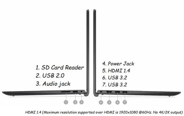 Alt view image 2 of 5 - Dell Inspiron 15 3520 15.6" FHD Laptop, Intel Core i7-1255U Processor, 32GB RAM,1TB SSD, SD Card Reader, WiFi, Bluetooth, Webcam, Win 11 Home, Alpacatec Accessories, Carbon Black