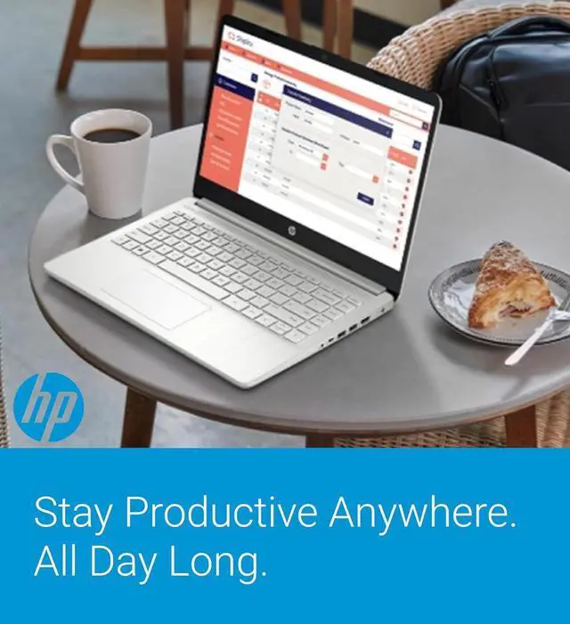 Alt view image 5 of 5 - HP 14 Laptop (14" Micro-Edge, Intel N4120, 16GB RAM, 192GB(64GB eMMC+128GB SD), 1-Yr Microsoft 365, 11-Hrs Long Battery Life, Narrow-Bezel, Webcam, WiFi, Win 11 Home in S Mode, Student & Home, White