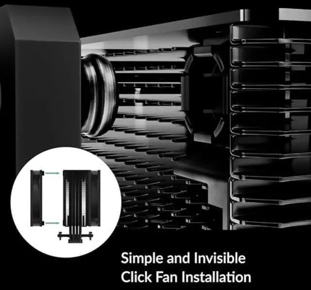 Alt view image 3 of 5 - ARCTIC Freezer 36 (Black) - Single-Tower CPU Cooler with Push-Pull, Two Pressure-optimised 120 mm P Fans, Fluid Dynamic Bearing, 200-1800 RPM, 4 Heatpipes, incl. MX-6 Thermal Compound