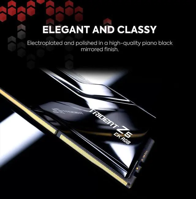 Alt view image 4 of 5 - G.SKILL Trident Z5 CK RGB Series (Intel XMP 3.0) DDR5 RAM 48GB (2x24GB) 8200MT/s CL40-52-52-131 1.40V Desktop Computer Memory CUDIMM - Mirror Black (F5-8200C4052G24GX2-TZ5CRK)