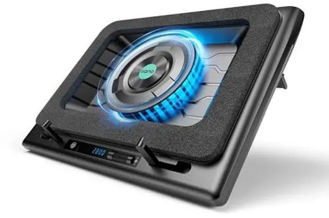 Main image of llano Laptop Cooling Pad, Gaming Laptop Cooler with Powerful Turbo Cooling Fan(5.5inch Diameter), Infinitely Variable Speed, Touch Control, 3-Port USB A, Sealed Foam for Fast Cooling Laptop 15.6-21in