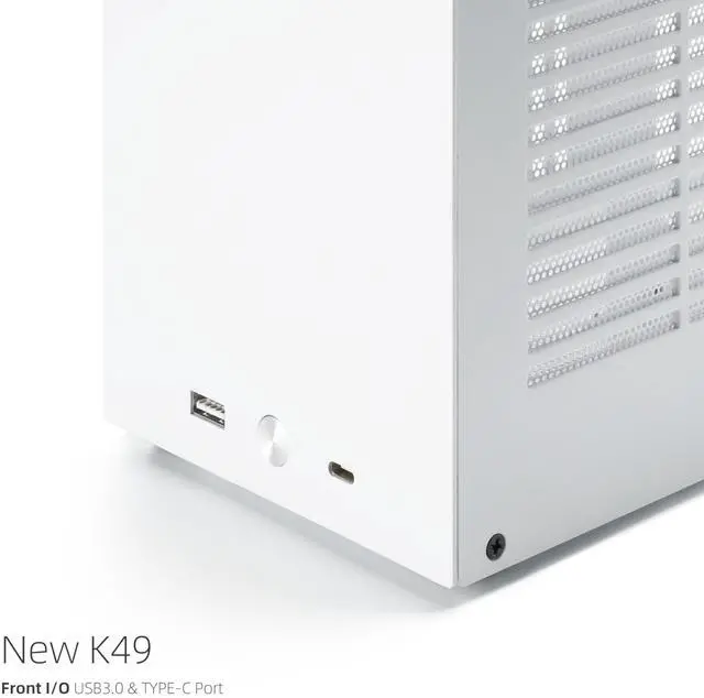 Alt view image 3 of 5 - SGPC Itx Mini Case - New K49(Steel)/Upgraded Version of K55,Full-Size GPU Compatible,2 Handles,Vented Panel - 2 Steel & 1 Acrylic Side Panels / 7L Small Itx Case
