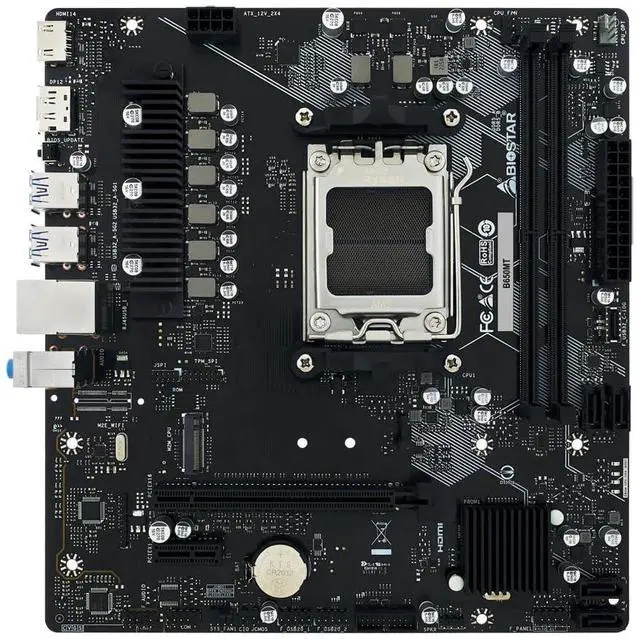 Alt view image 2 of 4 - AM5 Biostar B650MT Motherboard (M-ATX/DDR5/M.2/USB-C)