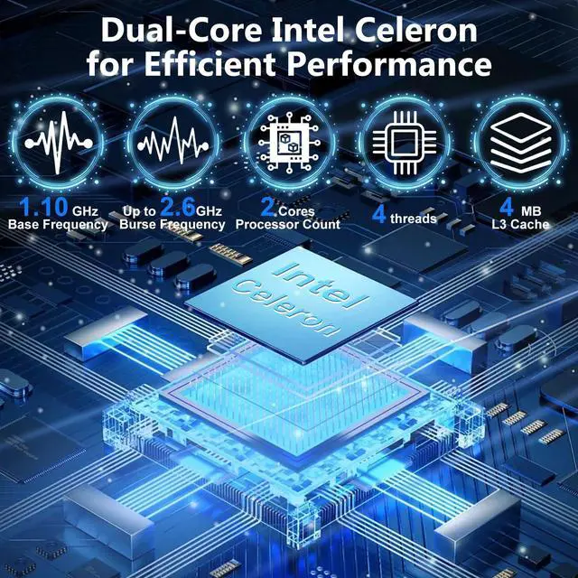 Alt view image 3 of 5 - 2025 Laptop Computer 15 15.6 Inch FHD 1080p, Windows 11 Pro, 8GB RAM, 256GB SSD, Dual-Core Intel Celeron(Up to 2.6GHz), Bluetooth, Numeric Keypad, Free MS Office for School College Students Business