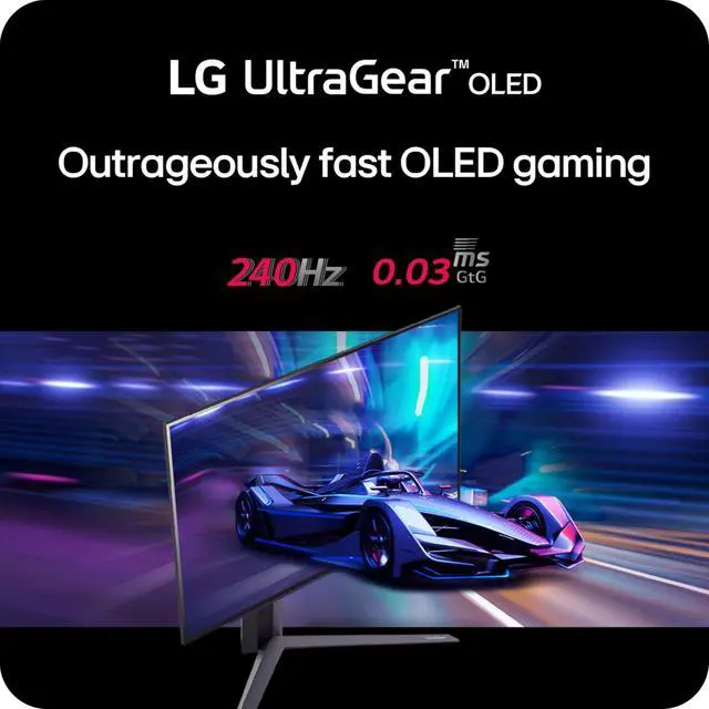 Alt view image 3 of 5 - LG 27GS95QE 27-inch Ultragear OLED Gaming Monitor QHD 240Hz 0.03ms DisplayHDR True Black 400 AMD FreeSync Premium Pro NVIDIA G-Sync HDMI 2.1 DisplayPort Tilt/Height/Swivel Stand Black