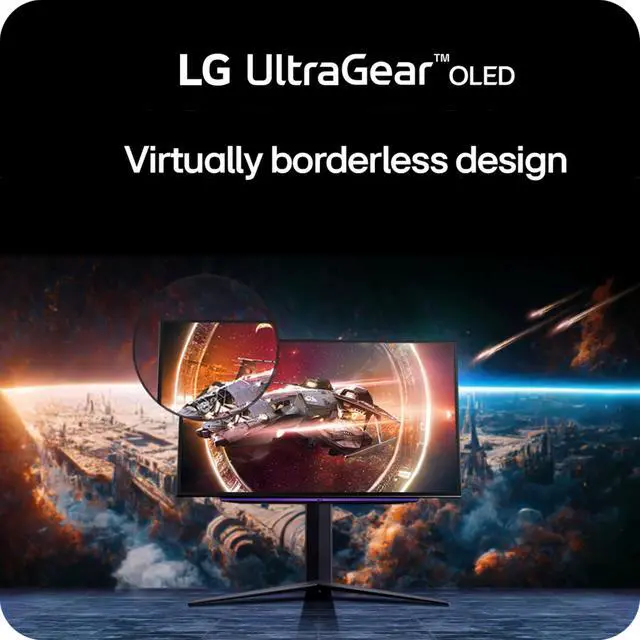 Alt view image 5 of 5 - LG 27GS95QE 27-inch Ultragear OLED Gaming Monitor QHD 240Hz 0.03ms DisplayHDR True Black 400 AMD FreeSync Premium Pro NVIDIA G-Sync HDMI 2.1 DisplayPort Tilt/Height/Swivel Stand Black