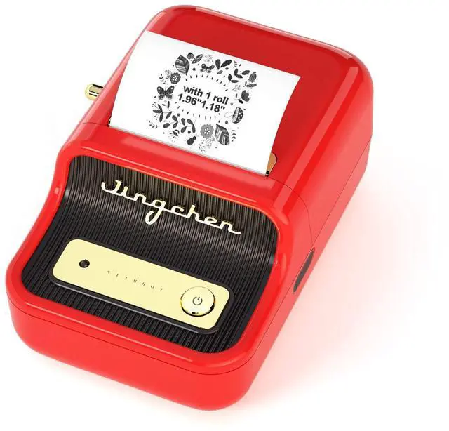 Alt view image 2 of 5 - NIIMBOT B21 Red Label Maker and 2 Rolls Tape Bundle