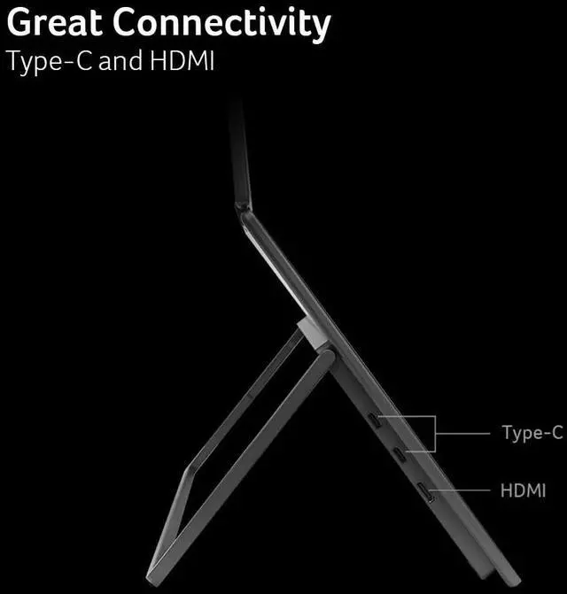 Alt view image 5 of 5 - Acer PD193Q 18.5" FHD 1080P Foldable Dual-Screen Portable Monitor | Adaptive-Sync | Auto Pivot, View Vertically or Horizontally | 2Wx2 Speakers | Plug & Play for PCs | 2 x USB Type-C & 1 x Mini HDMI