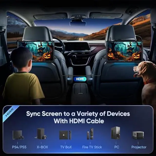Alt view image 2 of 5 - 15.6" Android Headrest Monitor Tablet Touchscreen Portable Car TV,Support Playback 4K Video Mirroring Sync Screen Phone Wireless Control Bluetooth/HDMI/WiFi/SD/USB Video Player (15.6" 2G+32G (1*PC))