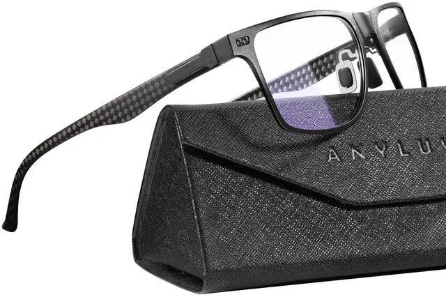 Main image of ANYLUV Al-Mg Metal Blue Light Glasses + Carbon Fiber Temple Glasses