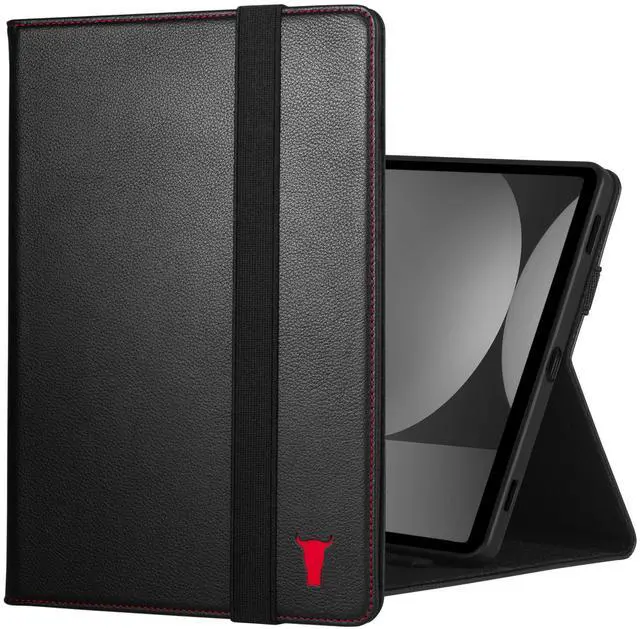 Main image of TORRO Leather Case Compatible with Samsung Galaxy Tab S10/S9 - Premium Leather Galaxy 2023 Case with Stand Function and Auto Wake/Sleep (Black)